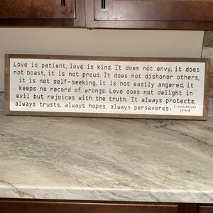 Creative Co-Op Love is Patient Wall Art